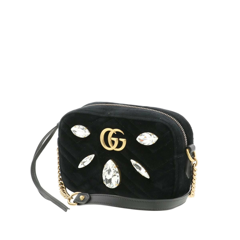 Gucci GG Bag Shoulder Black Marmont Quilting Quilted